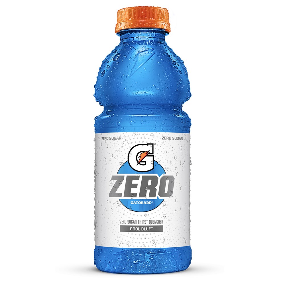 Blue Gatorade Zero Sugar, Bottled image